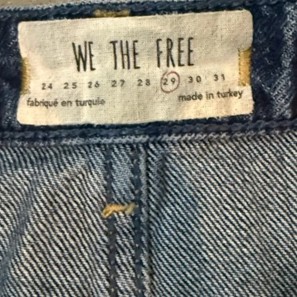 We The Free Harvey Distressed Blue Mini Skirt - Picture 3 of 6